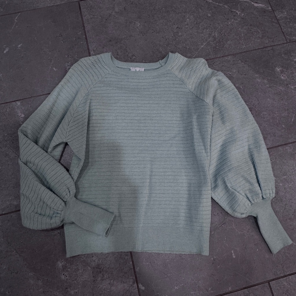 Mint Girls,  Seafoam Green girls  Soft Sweater, size XL (12-14)